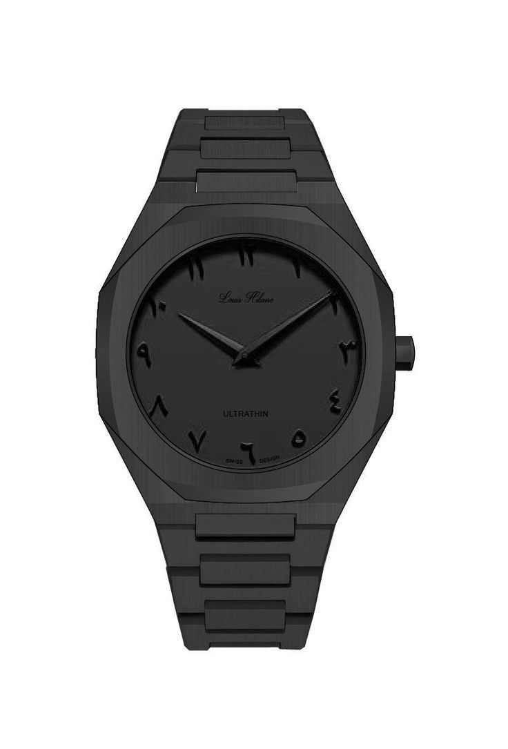 Black Arabic Aura Watch for Men