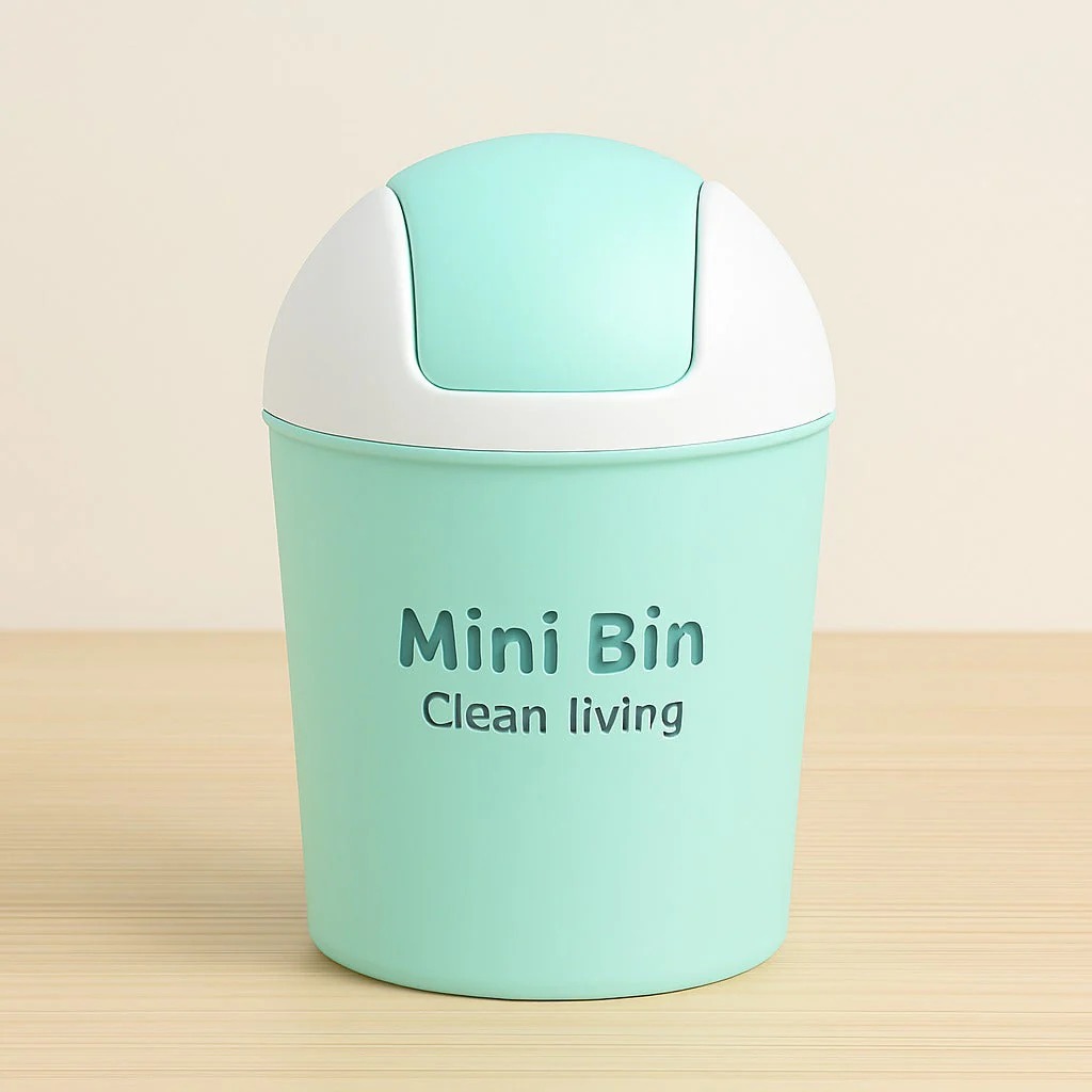 Mini Plastic Desktop Trash Bin