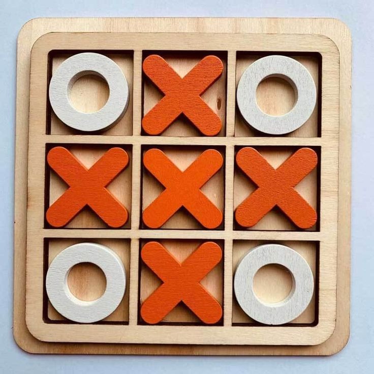 Wooden Tic Tac Toe Game