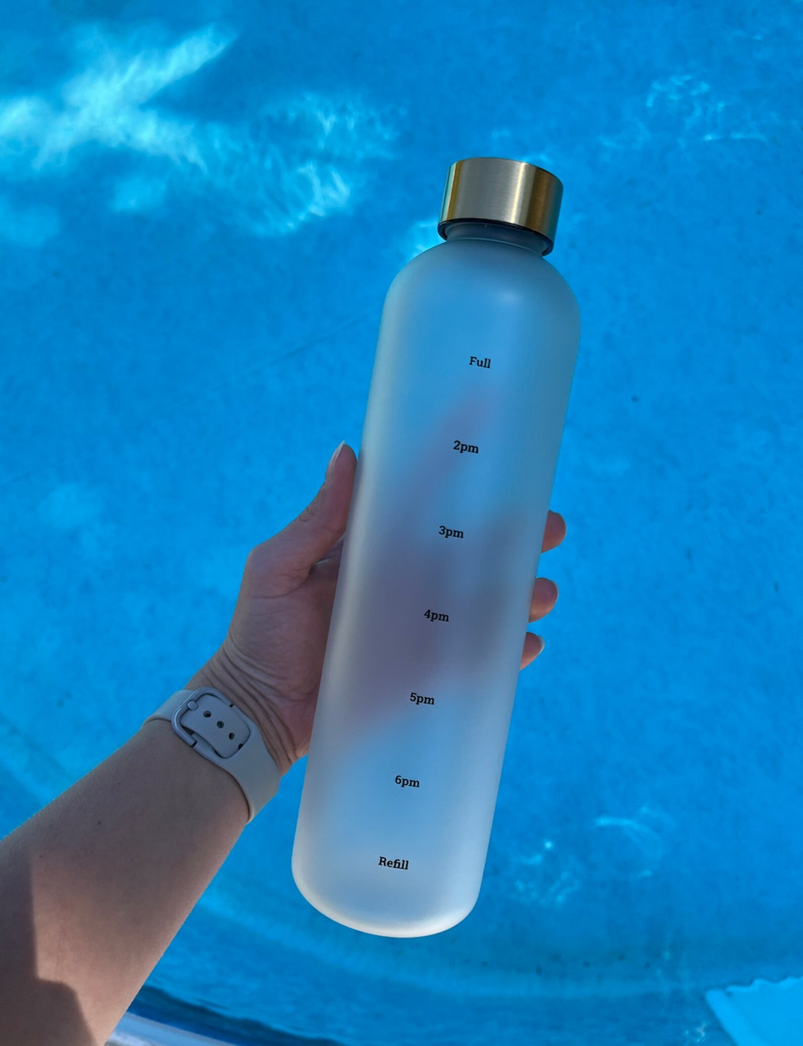 Golden cup water bottle