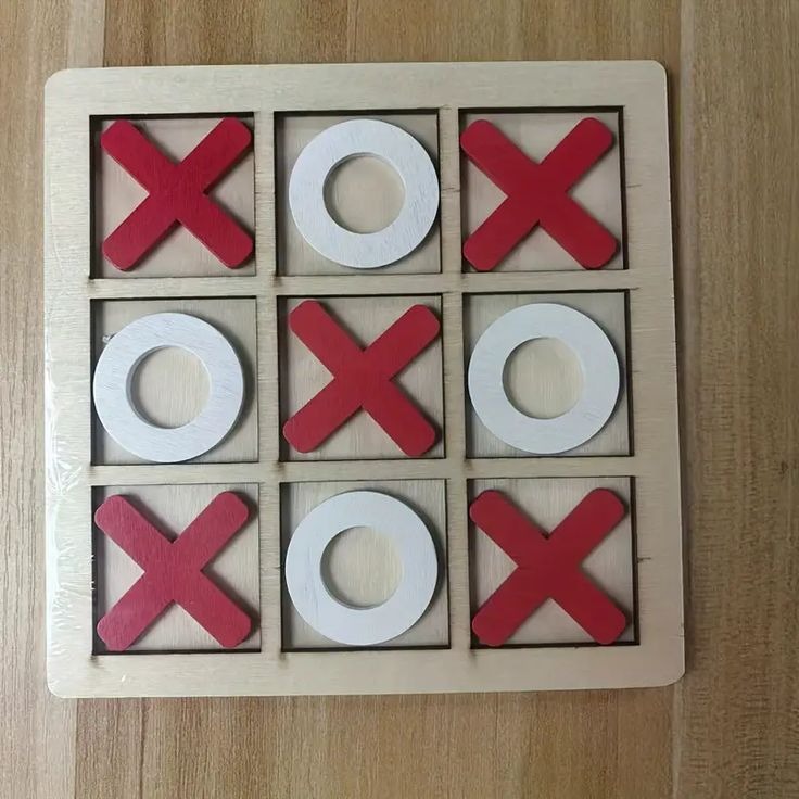 Wooden Tic Tac Toe Game