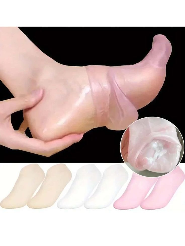 1 Pair Silicone Gel Moisturizing Socks