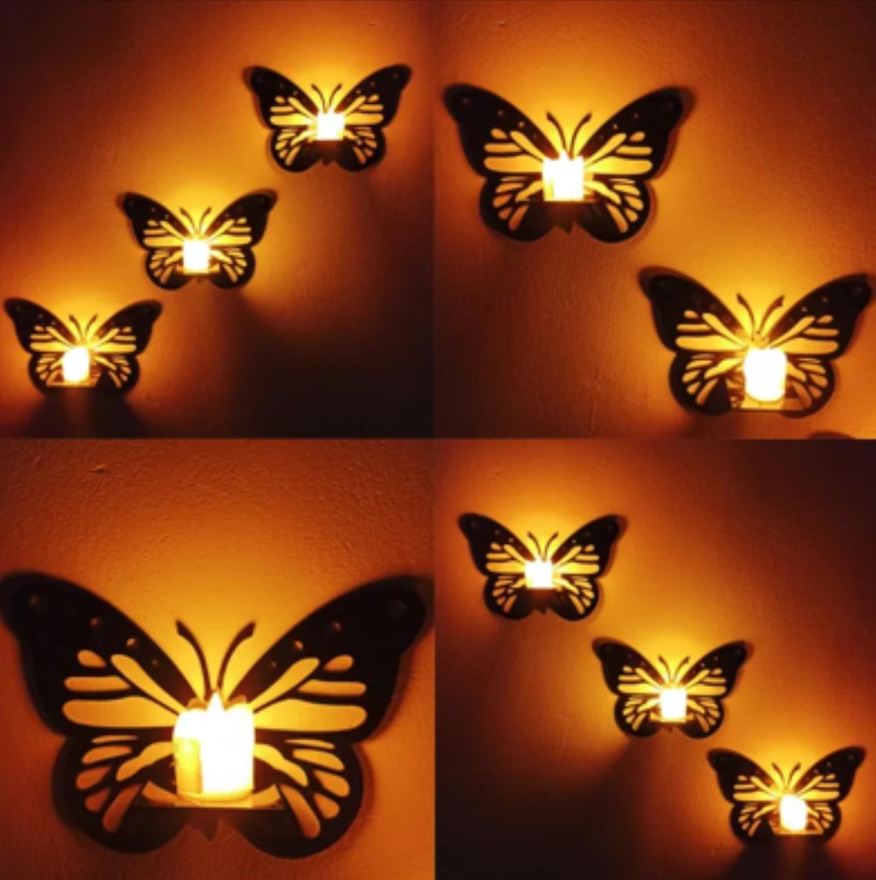 Butterfly Wall Shelf with Candle