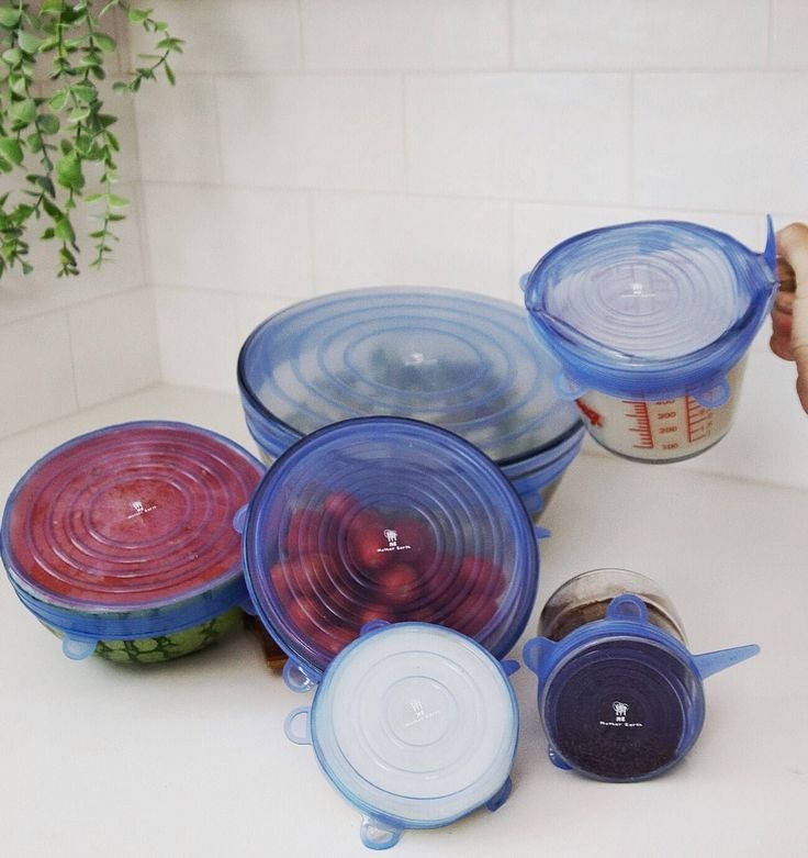 6 Pcs Silicone Stretch Lids