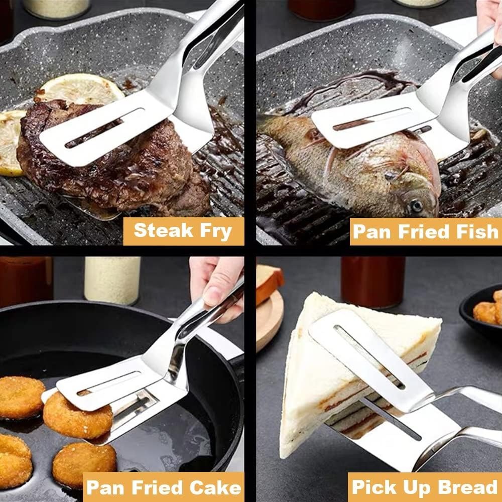 Stainless steel food tongs