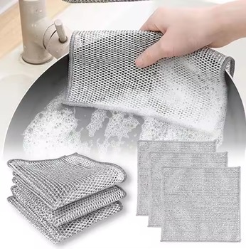 4 pc  Dish cloth silver